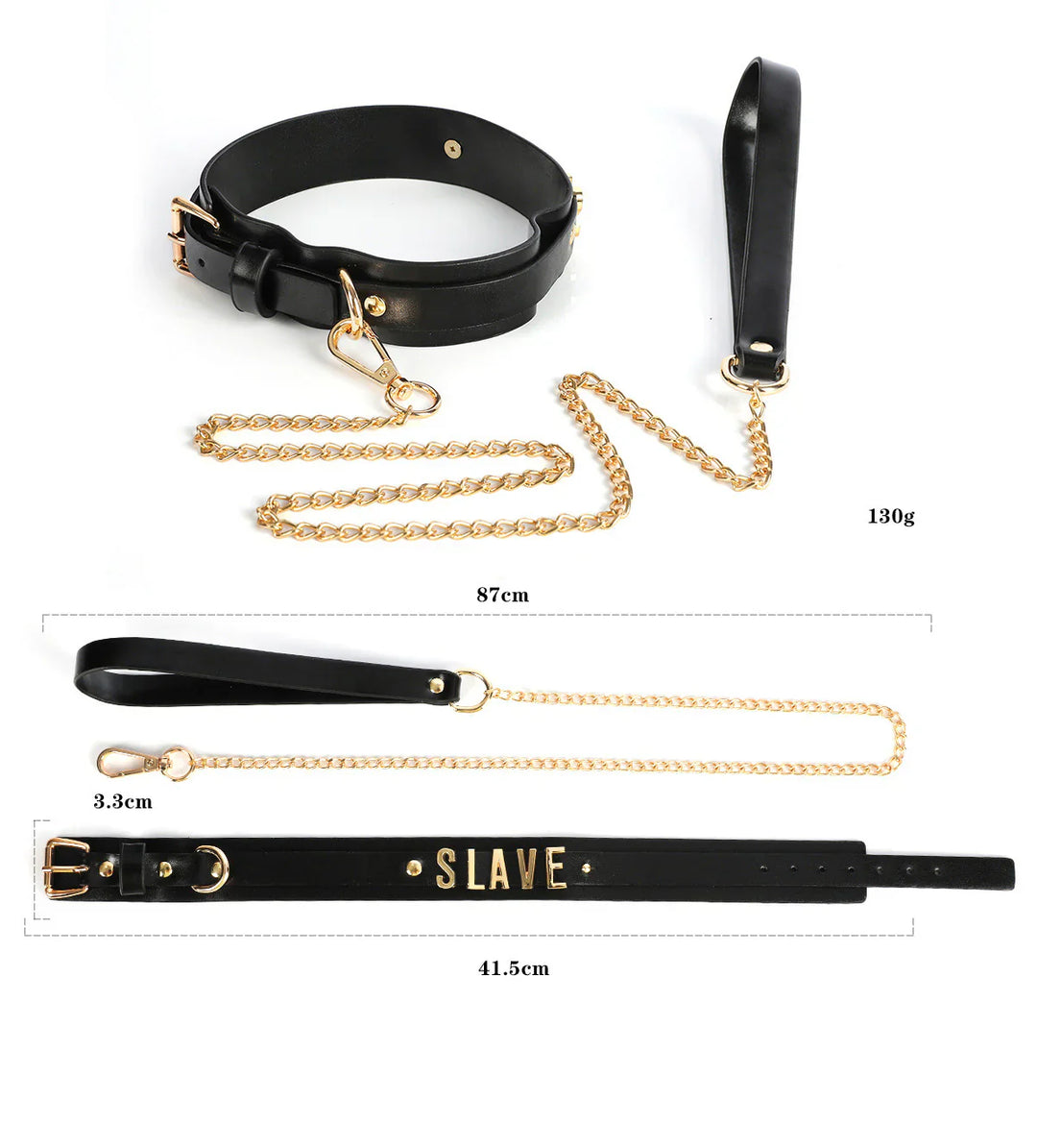 "Slave" Collar with Chain
