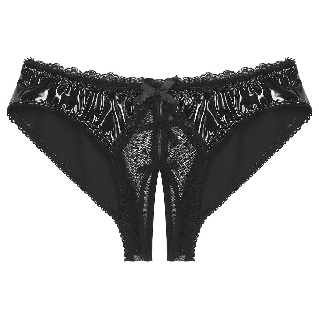 Latex Crotchless Panties