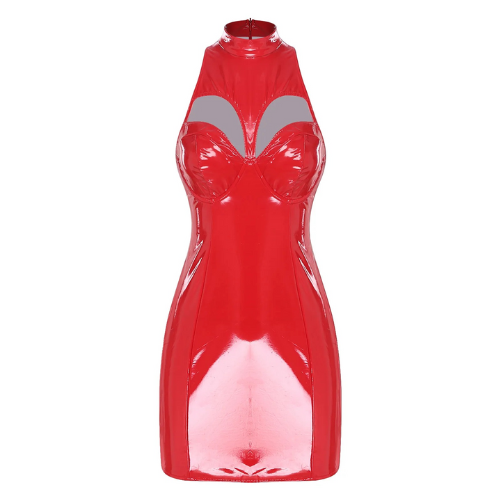 Latex Look Mini Dress