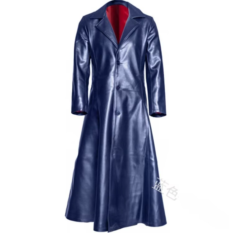 Men’s Leather Stand Collar Jacket