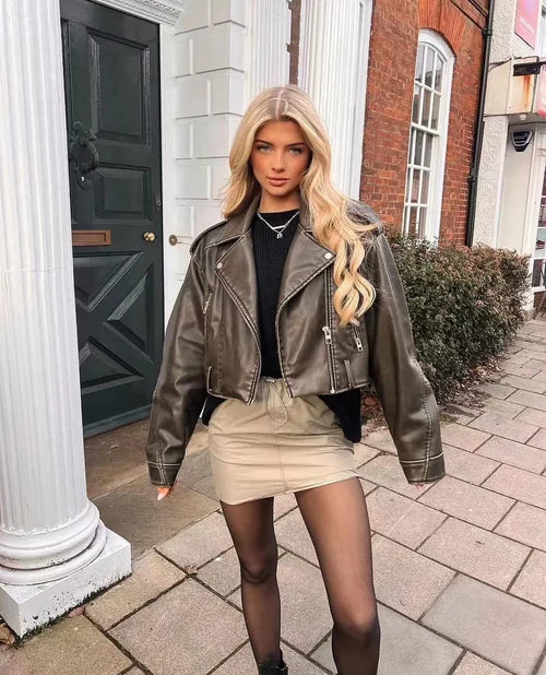 Washed Leather Jacket