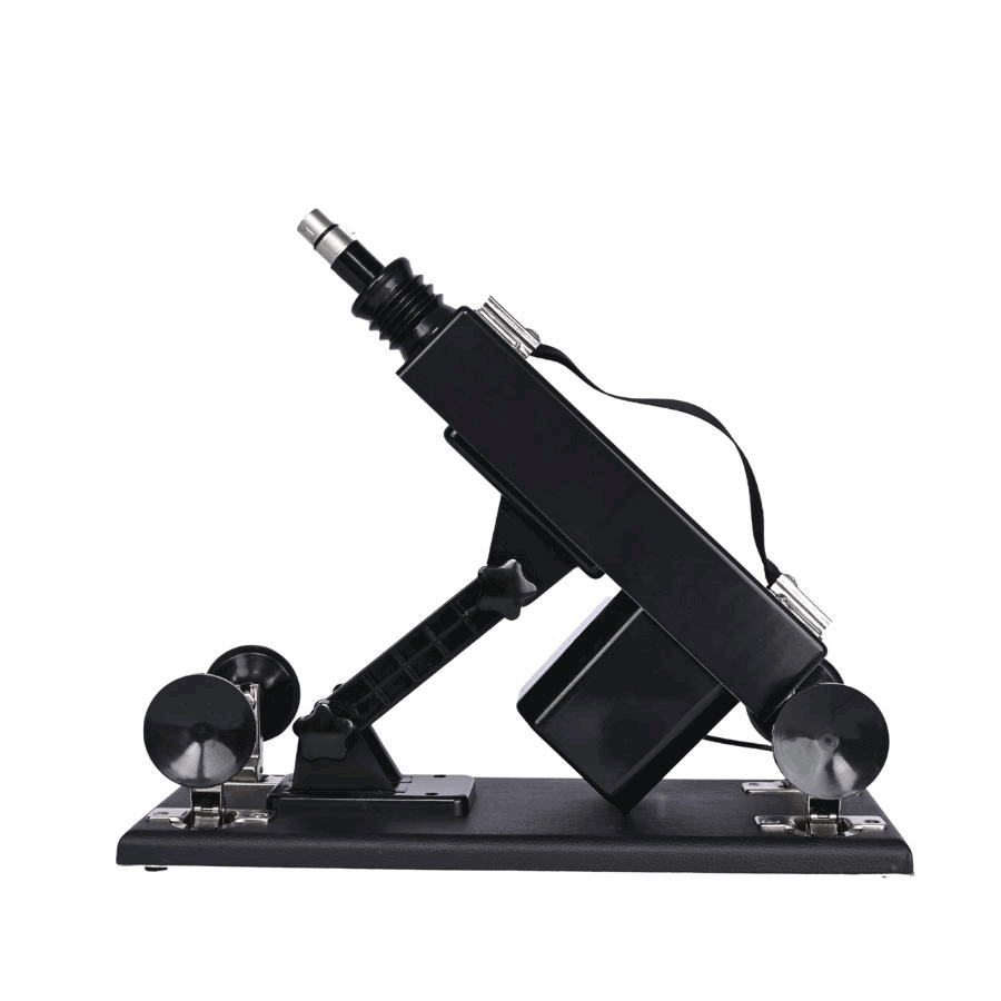 GHALLAS adjustable pleasure machine in black with sturdy base and adjustable angles for customized use