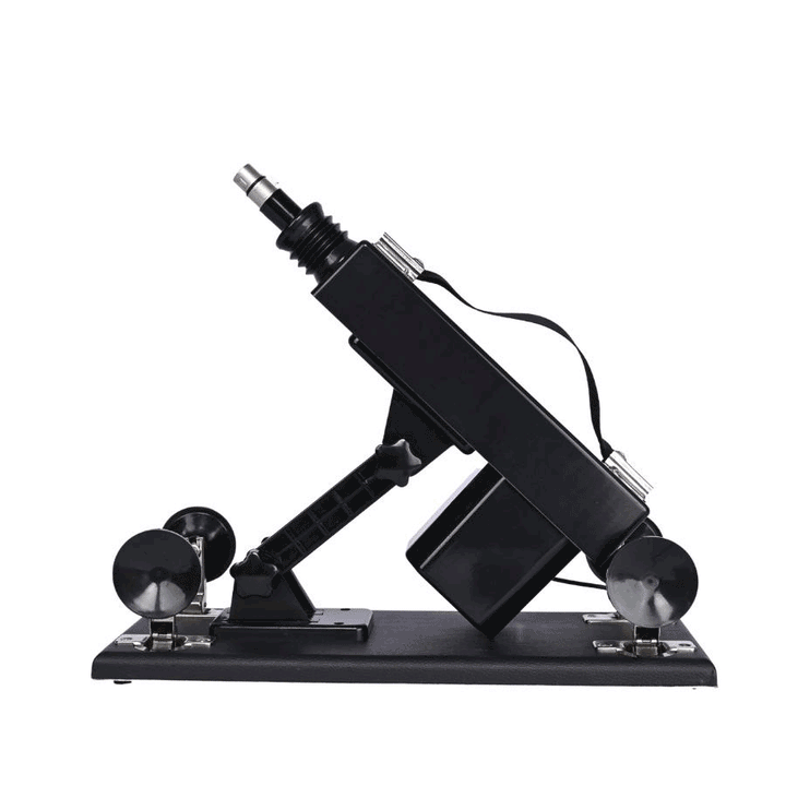 GHALLAS adjustable pleasure machine in black with sturdy base and adjustable angles for customized use