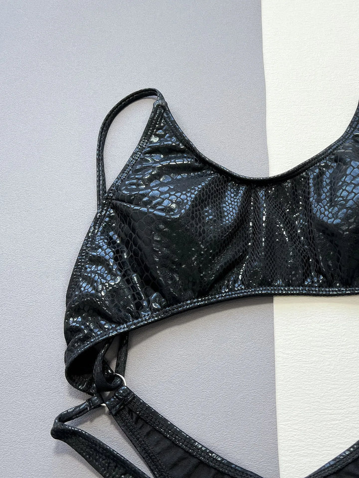 Snake Print Bikini Set