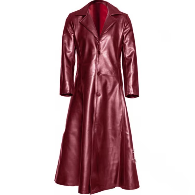 Men’s Leather Stand Collar Jacket