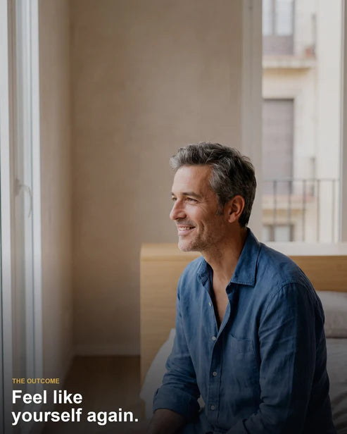 Man relaxing at home