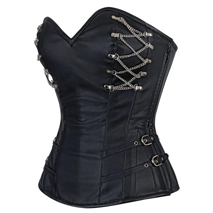 Zip Up Leather Corset