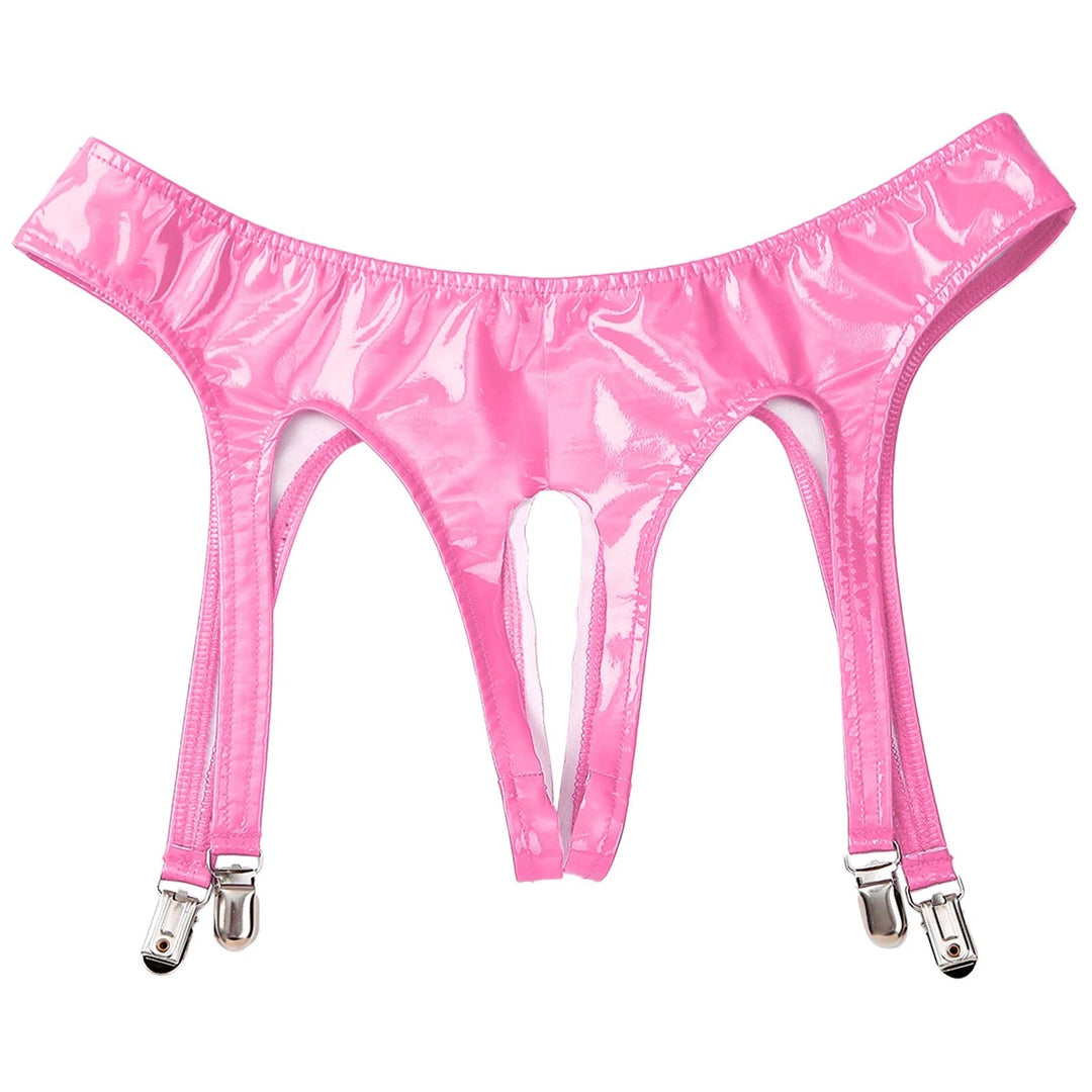 Leather Briefs with Garter Clips