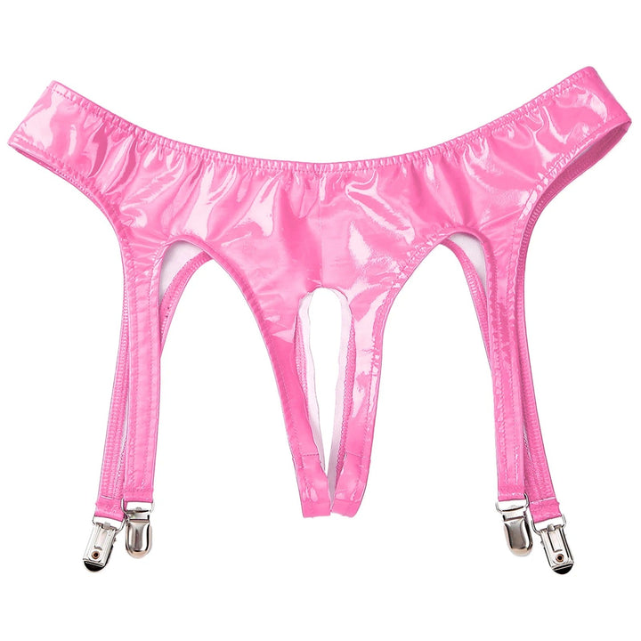 Leather Briefs with Garter Clips