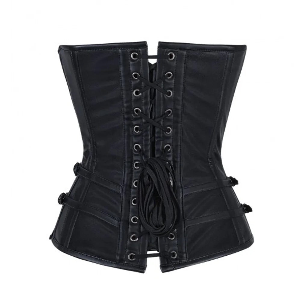 Zip Up Leather Corset