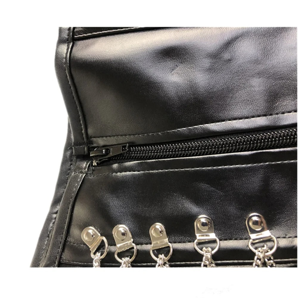 Zip Up Leather Corset