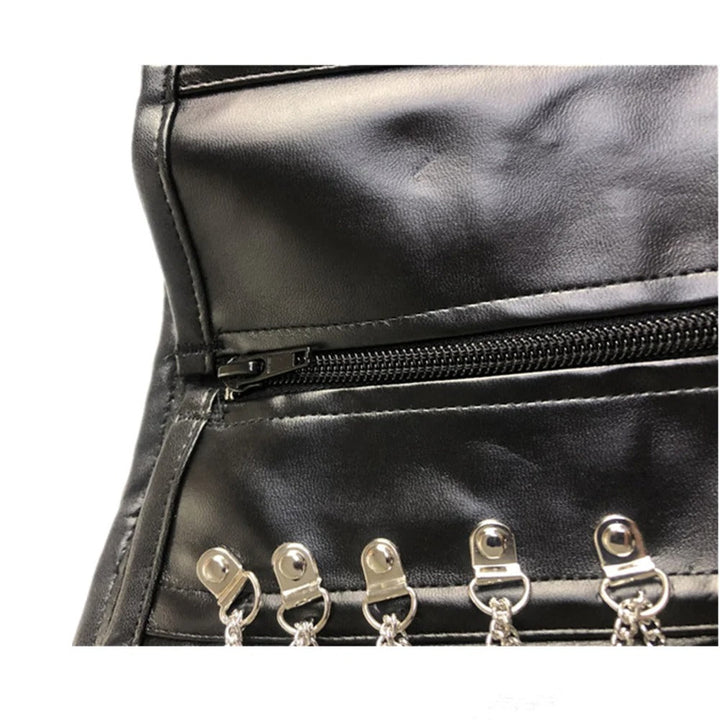 Zip Up Leather Corset