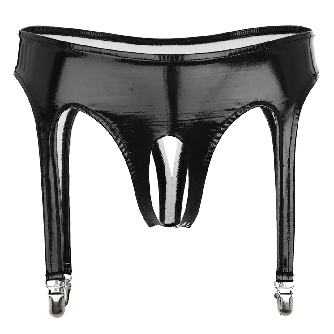 Leather Briefs with Garter Clips