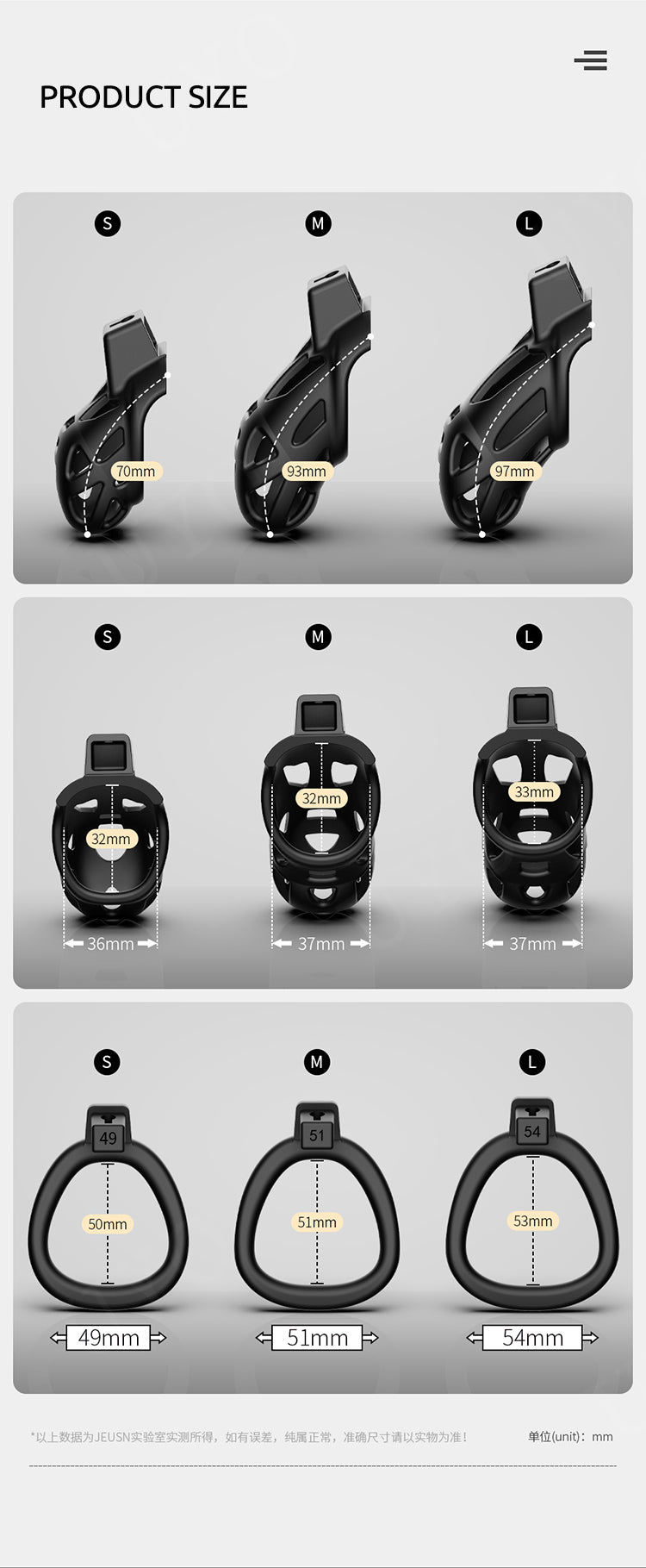 ghllas black adjustable bike handle grips in small medium and large sizes with detailed dimensions