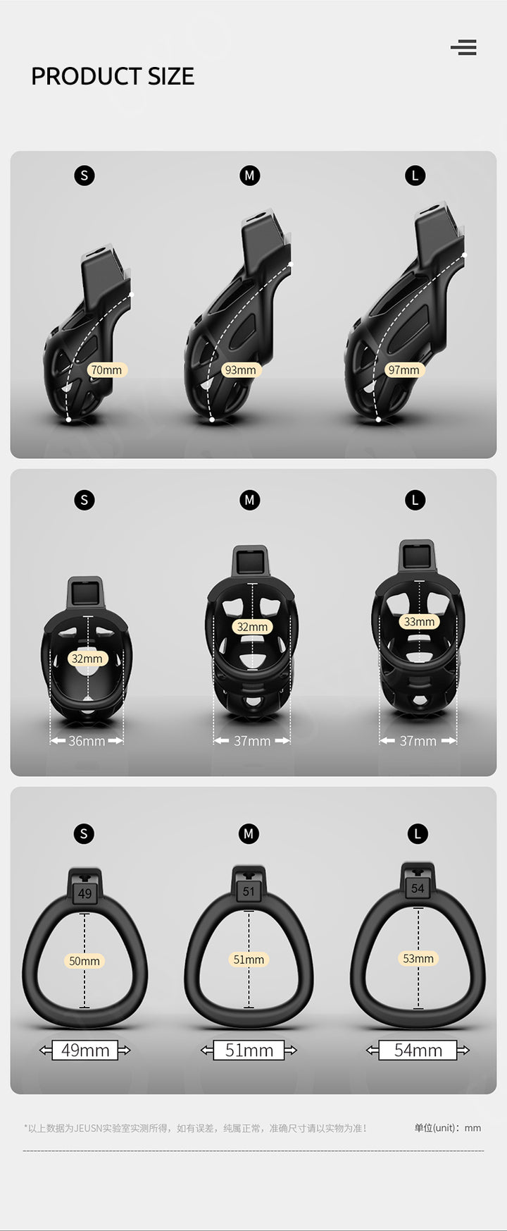 ghllas black adjustable bike handle grips in small medium and large sizes with detailed dimensions