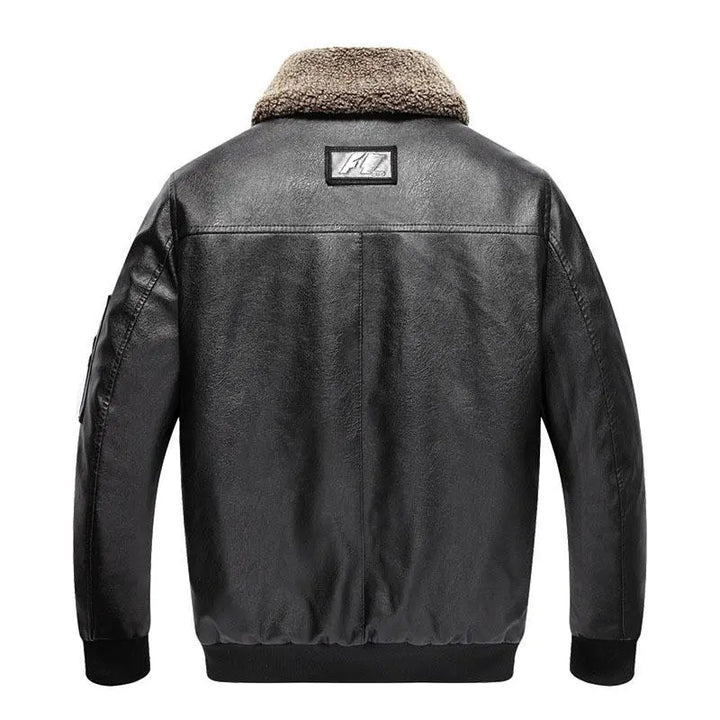 Winter Leather Bomber