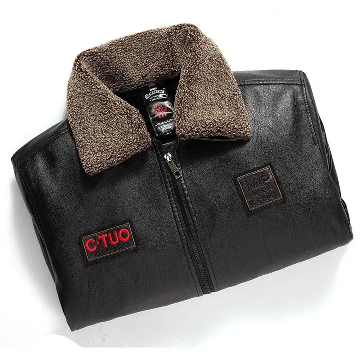 Winter Leather Bomber
