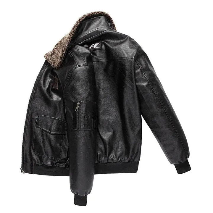 Winter Leather Bomber