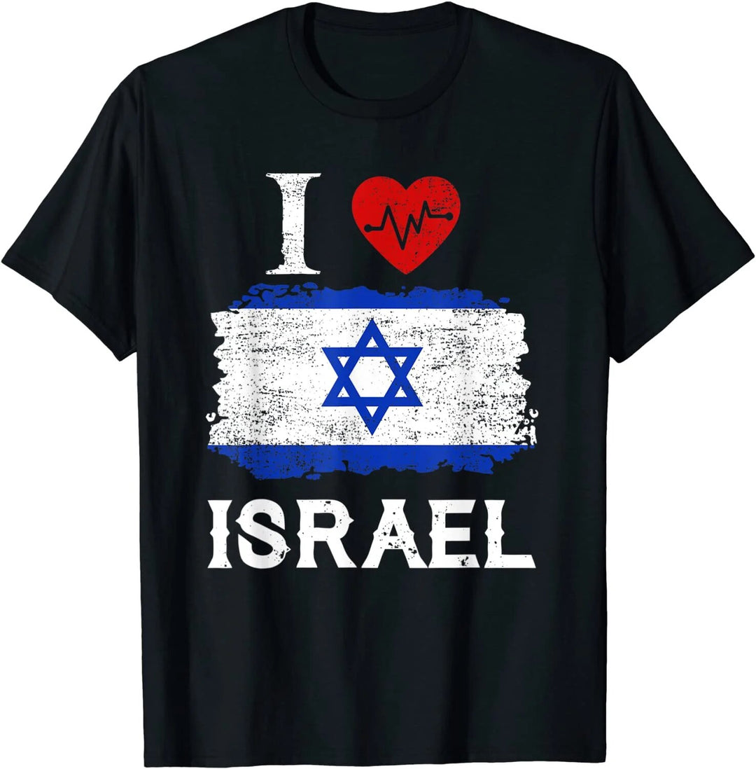 I Heart Love Israel Flag T-Shirt