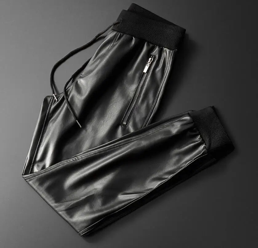 Joggers de cuero de lujo