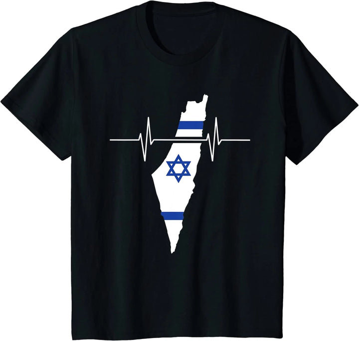 I Heart Love Israel Flag T-Shirt