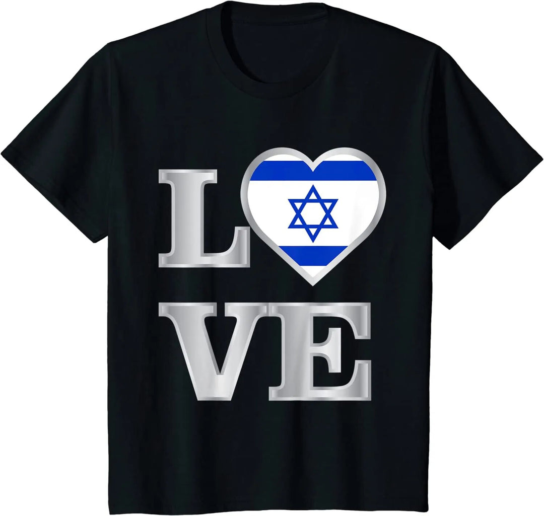 I Heart Love Israel Flag T-Shirt