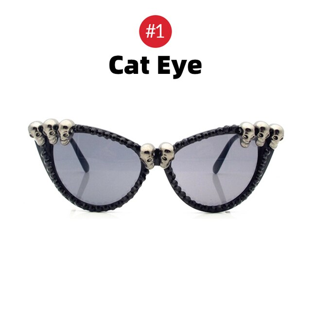 Skull and Rhinestones Sunglasses