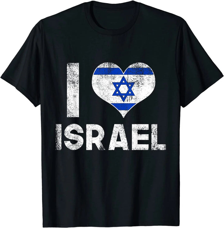 I Heart Love Israel Flag T-Shirt