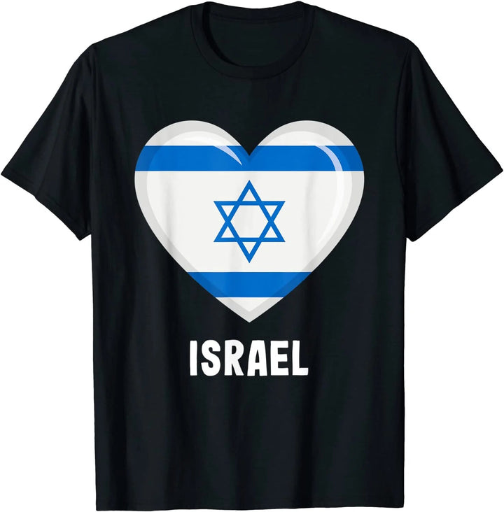 I Heart Love Israel Flag T-Shirt