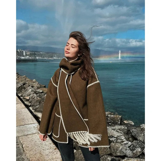 Trench Coats with Scarf