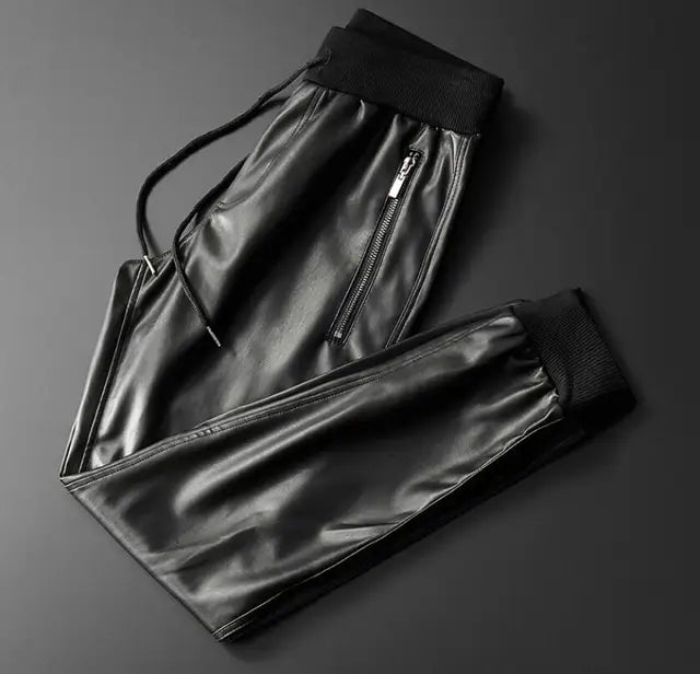Joggers de cuero de lujo