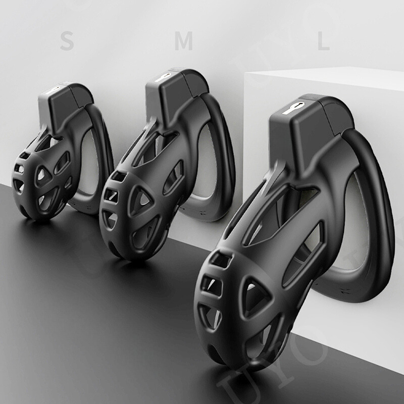 Set of black male chastity cages in small medium and large sizes by ghllas