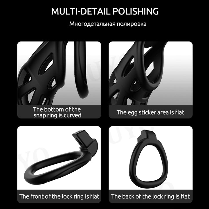 Multi-detail polishing close-up shots showing curved snap ring bottom and flat lock ring areas